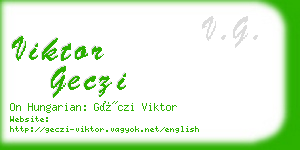 viktor geczi business card